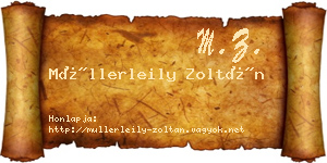 Müllerleily Zoltán névjegykártya